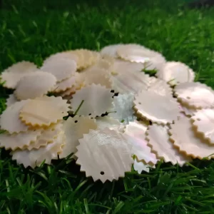 Zigzag Mother of pearl shells ( Customised Design) (1 inch & 4 inch) Minimum order 20 pieces