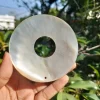 { 3 Inch } Natural Circle  Mother of pearl shells Shine Black and White ( Customized Design) - Image 5