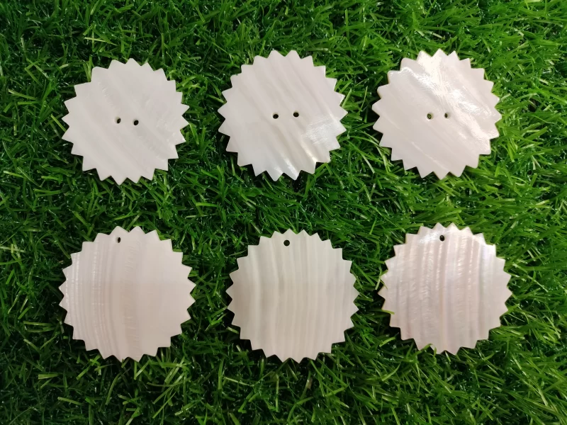 2 Inch Zigzag Mother of pearl shells { Customized Design }