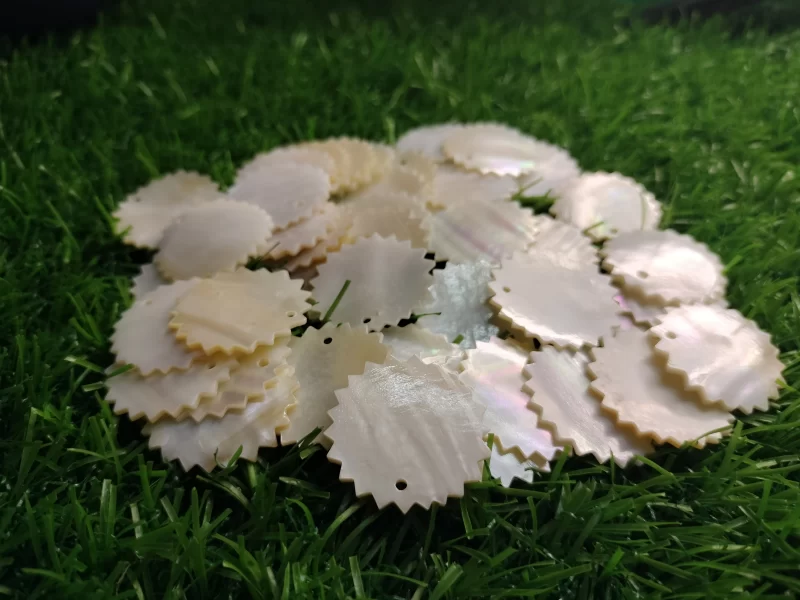 1 Inch Zigzag Mother of pearl shells { Customized Design }