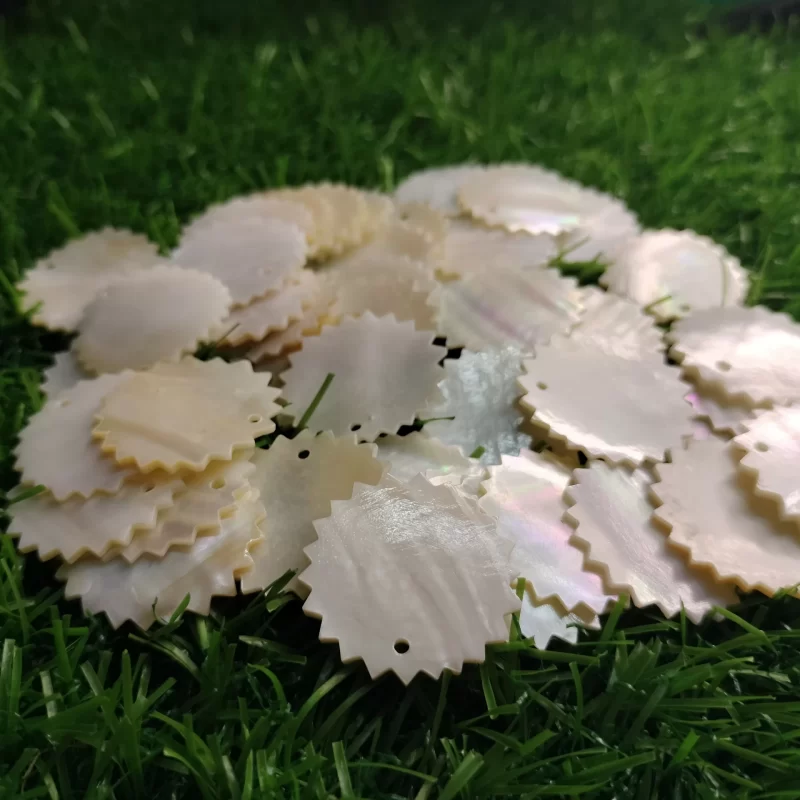 1 Inch Zigzag Mother of pearl shells { Customized Design }