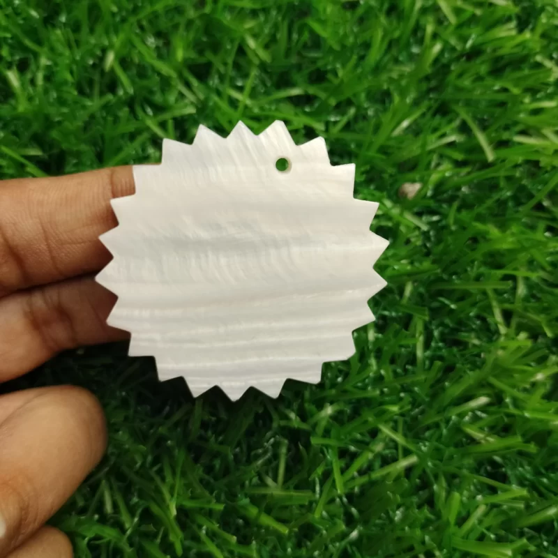 1.5 Inch Zigzag Mother of pearl shells { Customized Design }