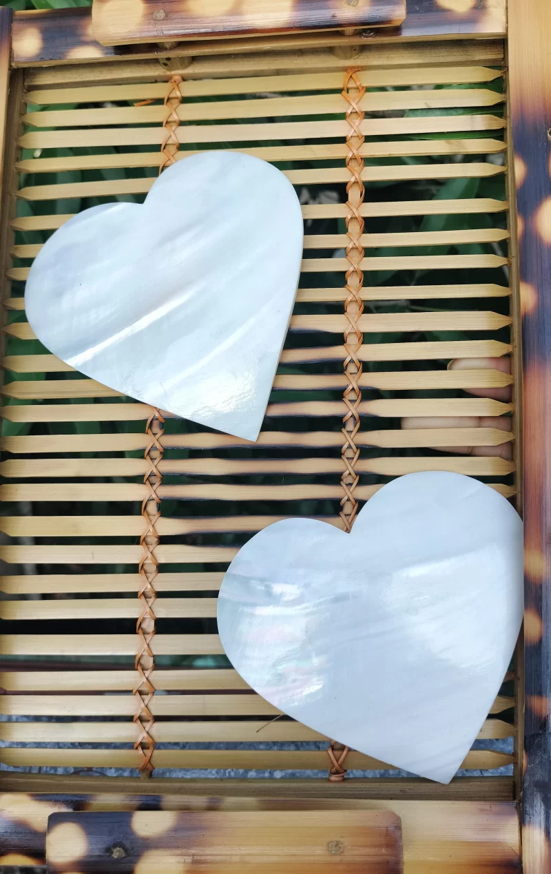 4 Inch Heart Mother of pearl shells (Customized Design)