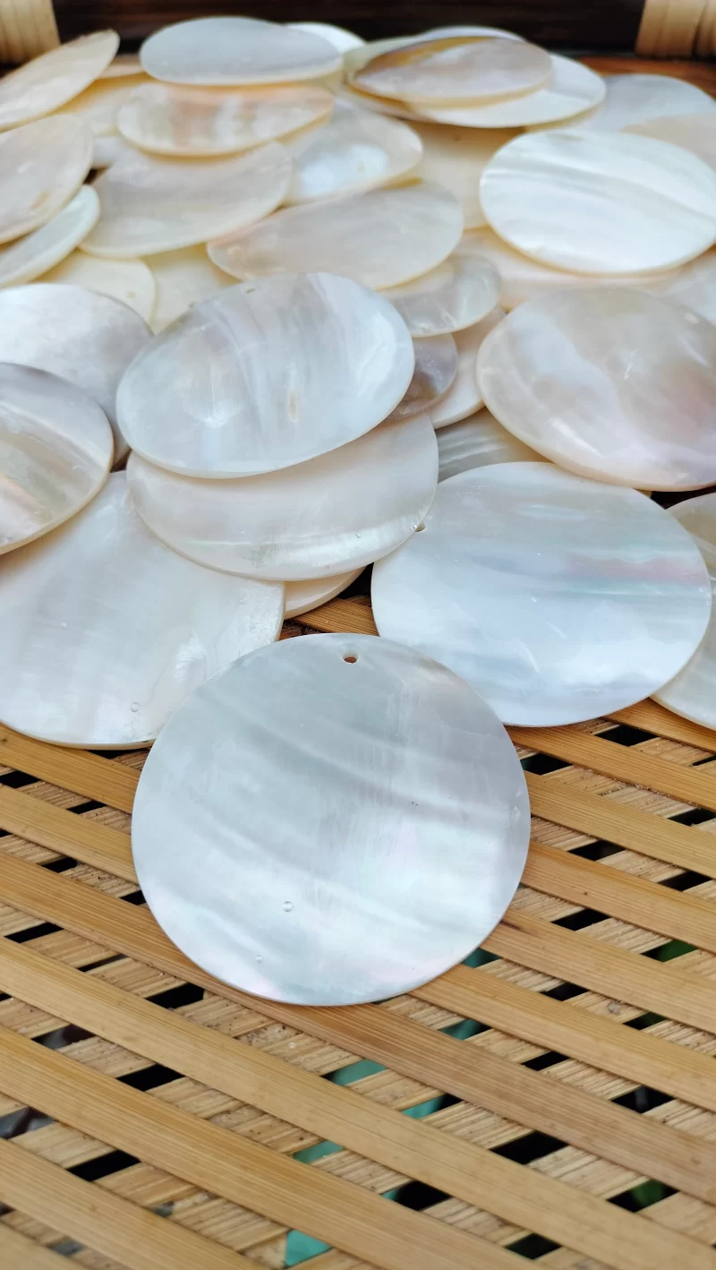 2 Inch Circle Mother of pearl shells { Customized Design }