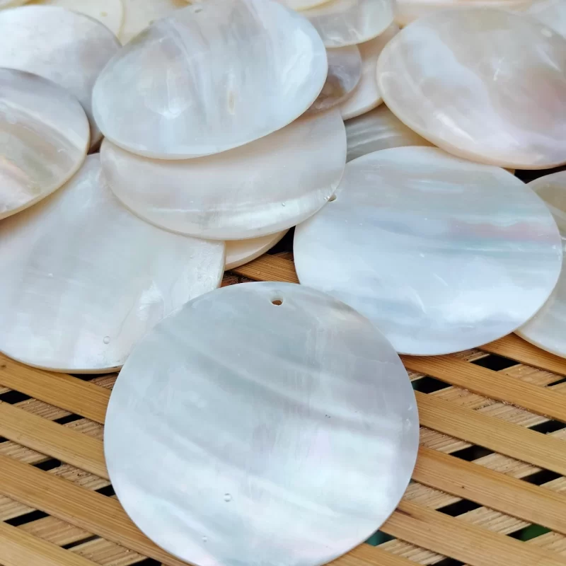 2 Inch Circle Mother of pearl shells { Customized Design }
