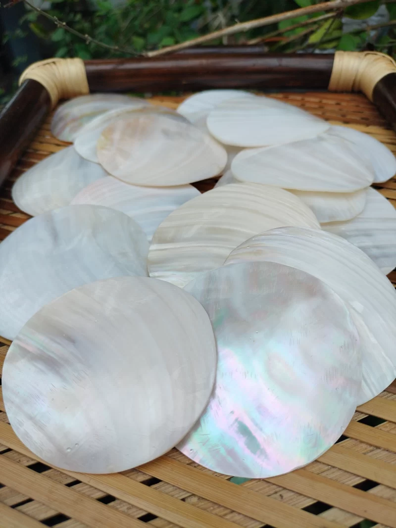 3 Inch Circle Mother of pearl shells { Customized Design }