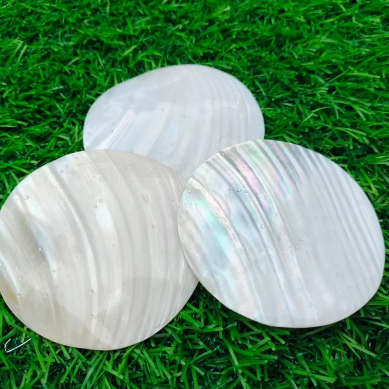 4 Inch Circle Mother of pearl shells { Customized Design }