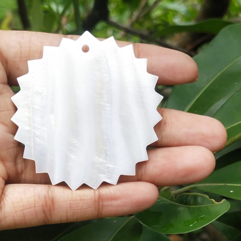 2.5 Inch Zigzag Mother of pearl shells { Customized Design }