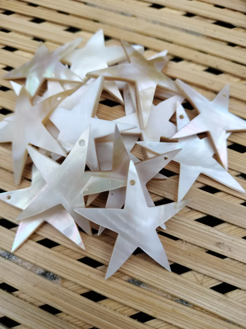 1 Inch Star Mother of pearl shells { Customized Design }