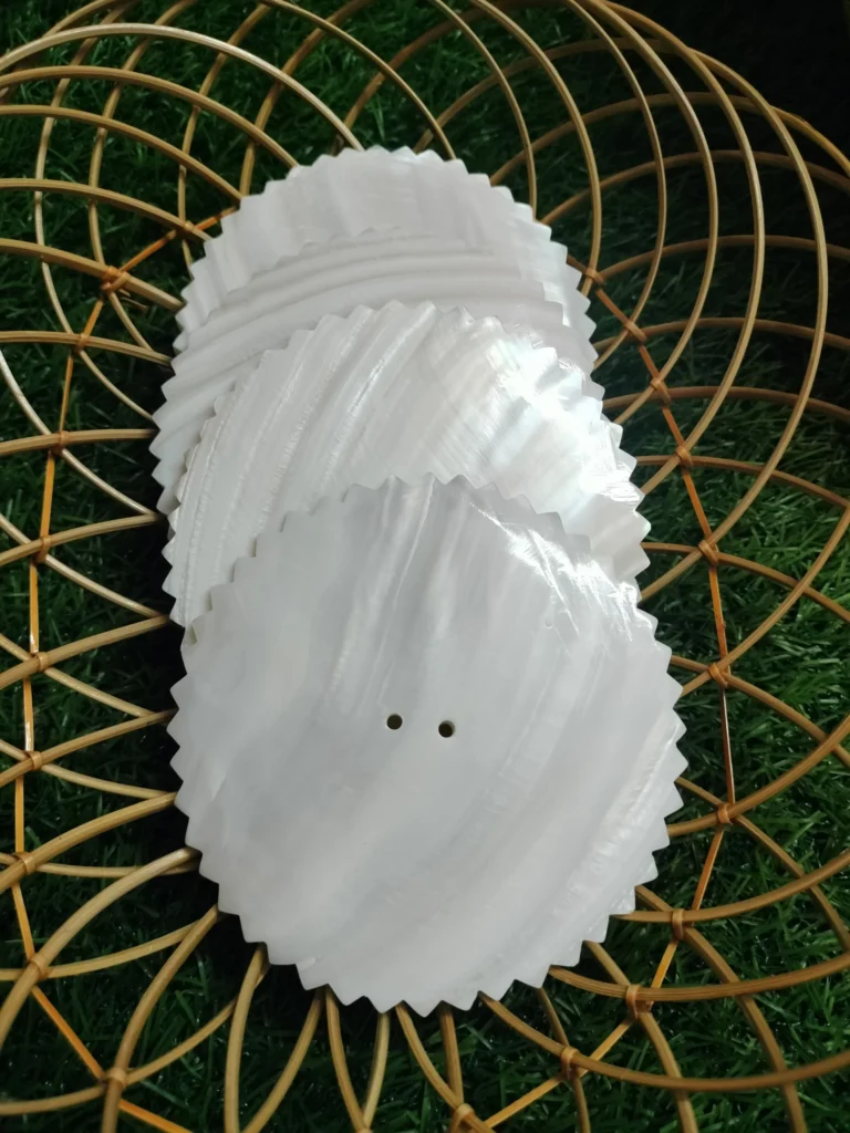 4 Inch Zigzag shape Mother of pearl shells { Customized Design }