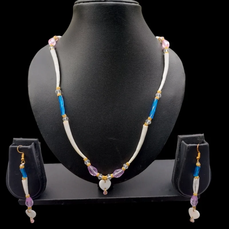 Handmade Dentalium Necklace and Earings