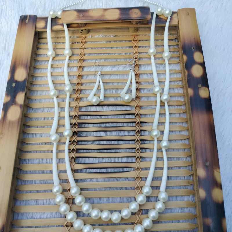 Handmade Dentalium Necklace and Earings