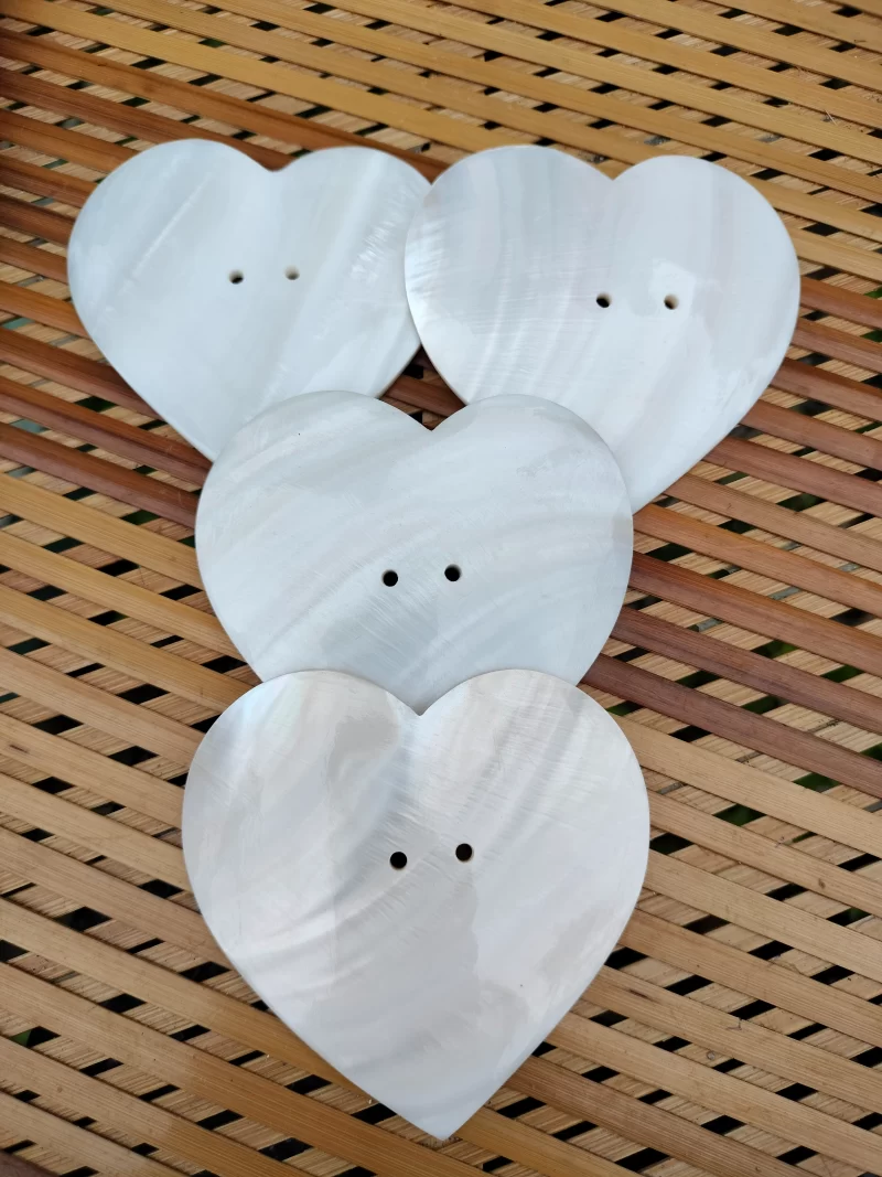 3 Inch Heart shape Mother of pearl shells (Customized Design)
