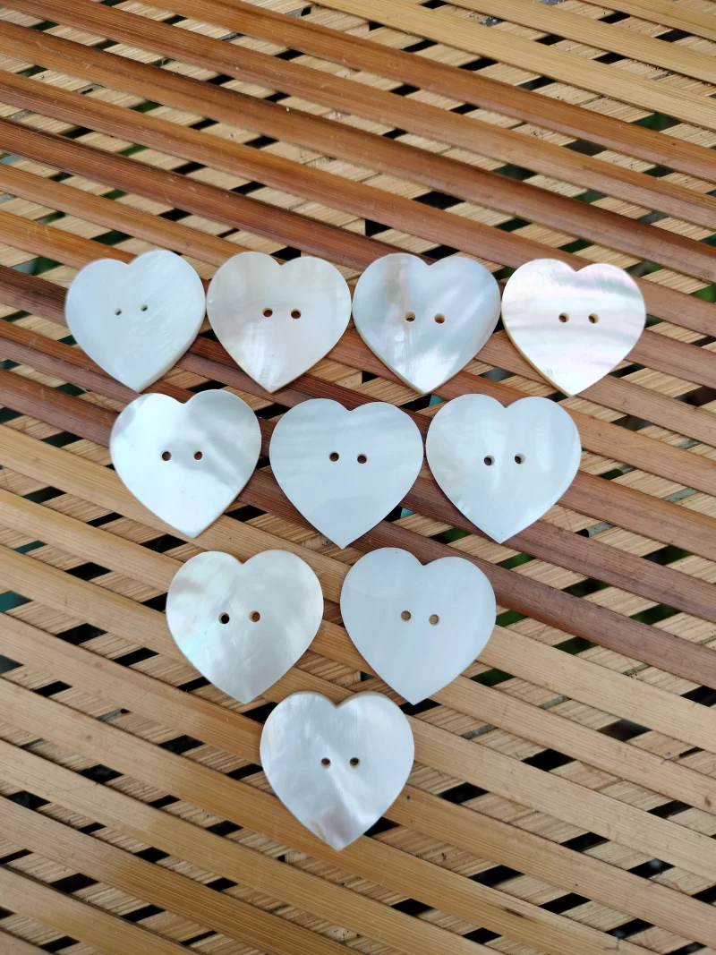 1 Inch Heart Mother of pearl shells (Customized Design)