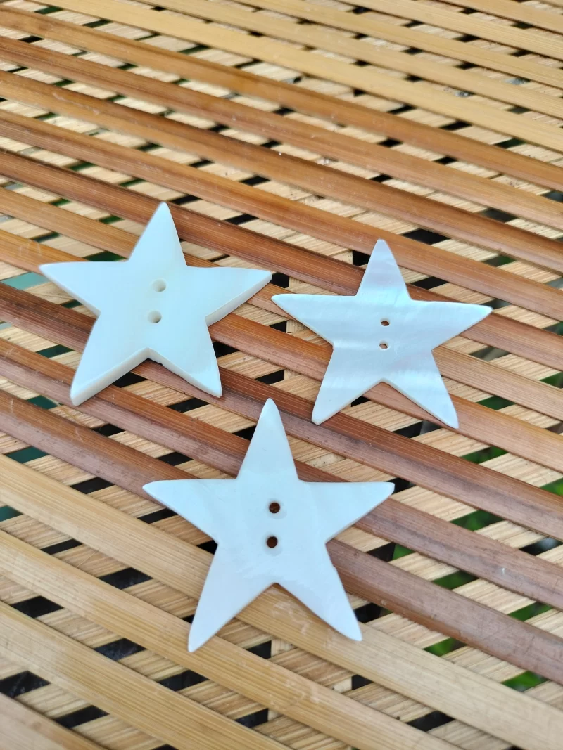 1.5 Inch Star shape Mother of pearl shells { Customized Design }