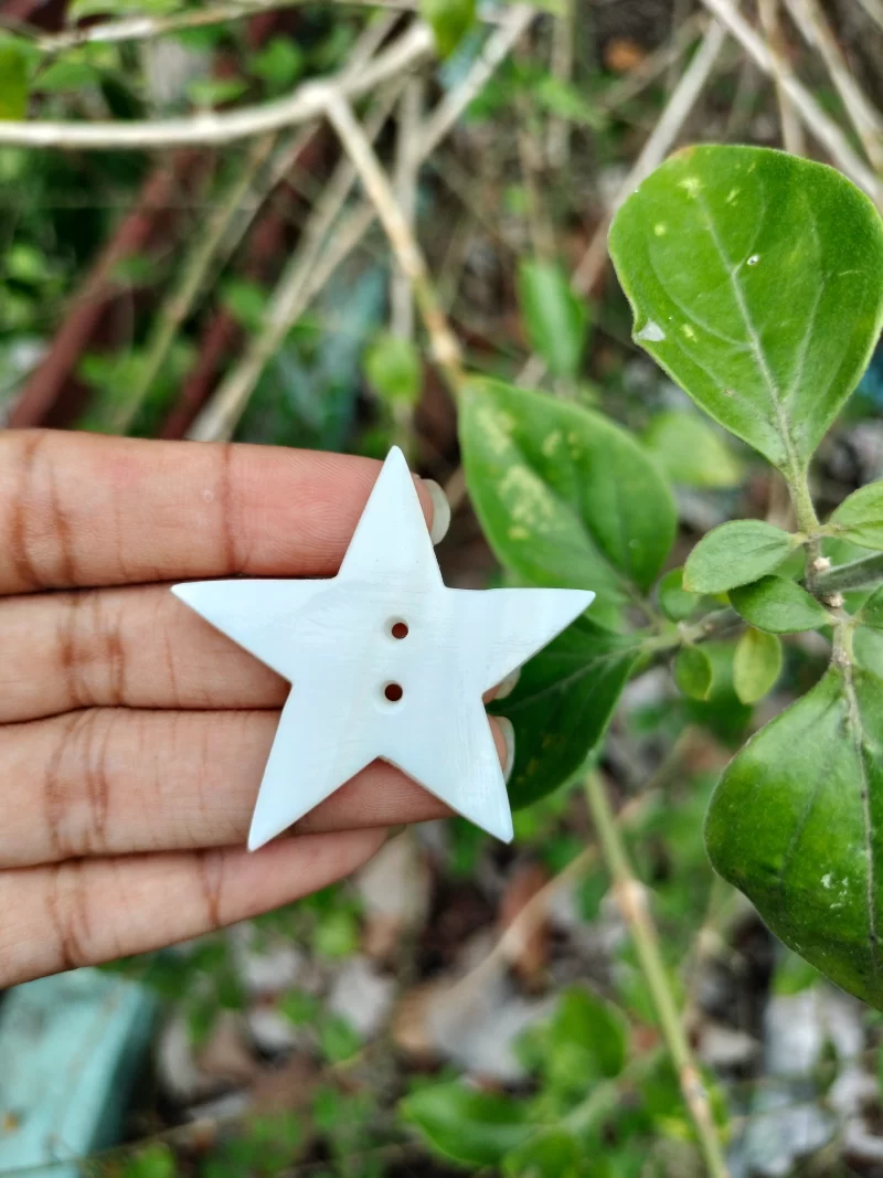 1.5 Inch Star shape Mother of pearl shells { Customized Design }