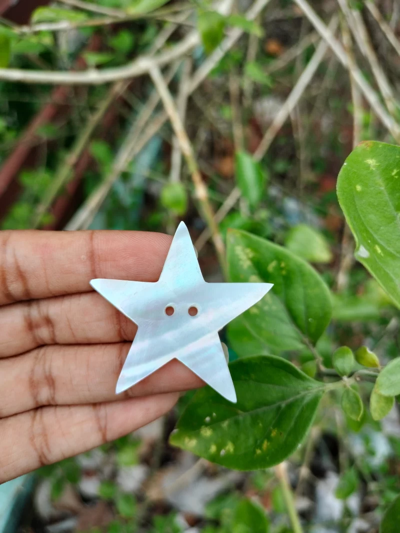 1.5 Inch Star shape Mother of pearl shells { Customized Design }