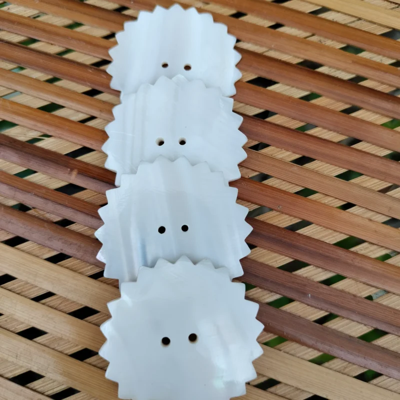 1.5 Inch Zigzag shape Mother of pearl shells { Customized Design }