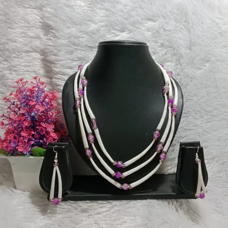 Purple Dentalium Necklace