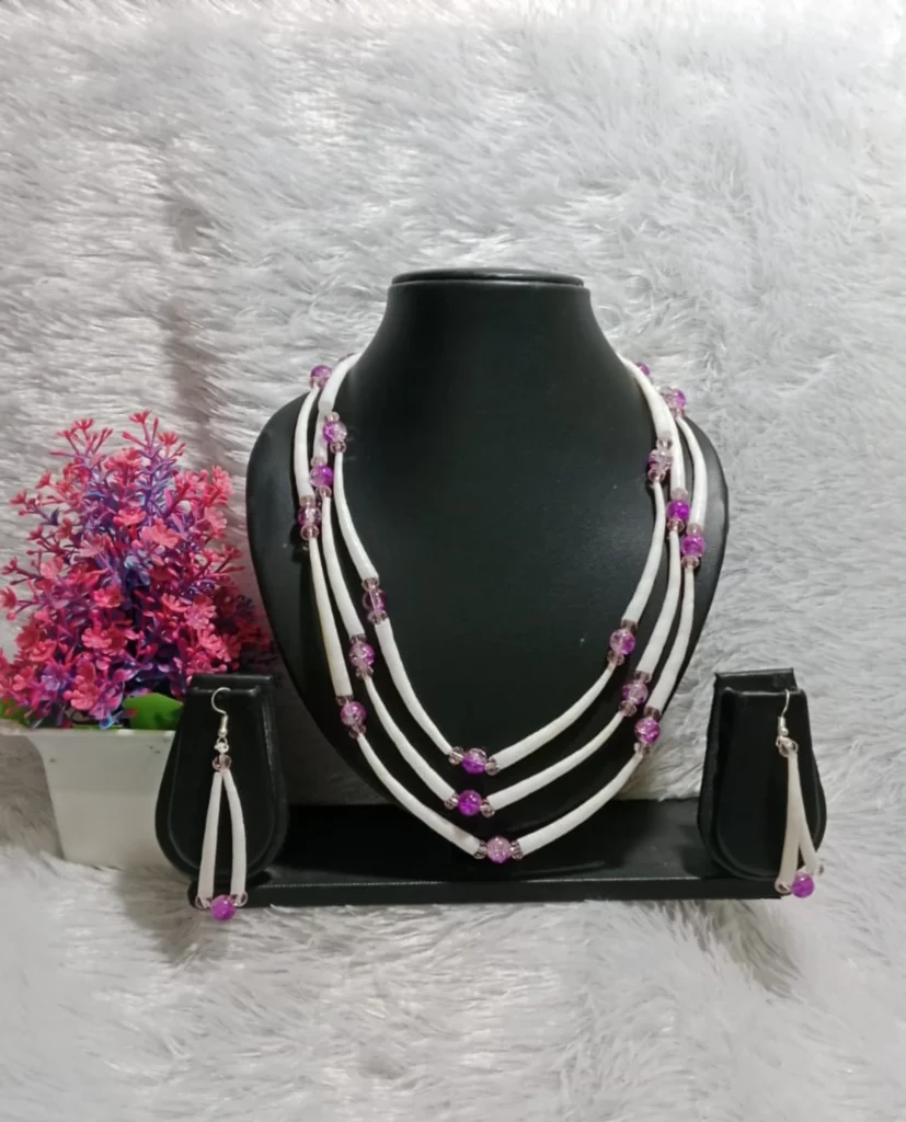 Purple Dentalium Necklace