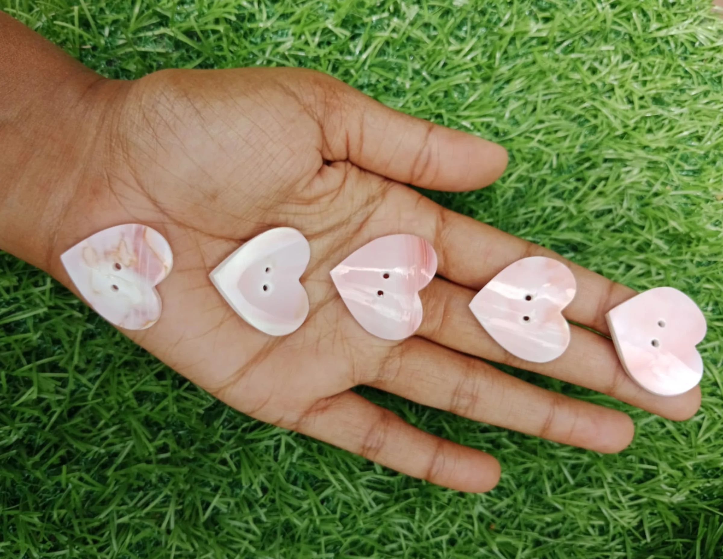 Pink Conch Shell Heart Shape 4 Inch Natural Pink Conch Shell Heart Shape Hand Carved Pink Conch Shell Heart Shape